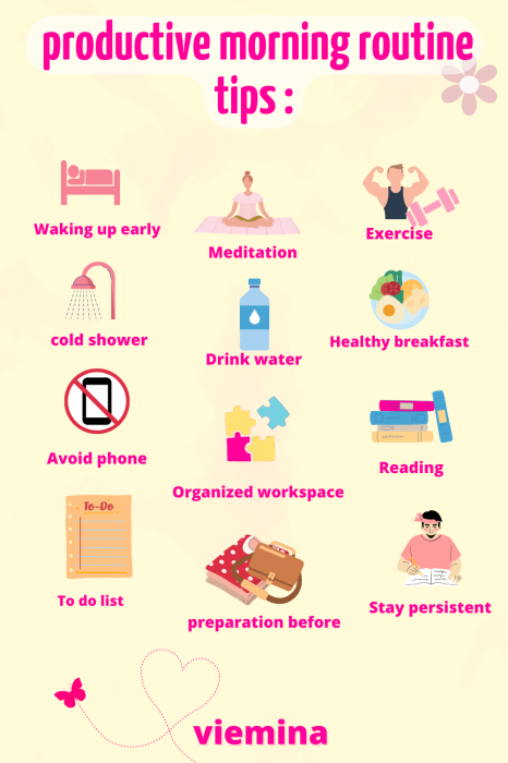 productive morning routine tips